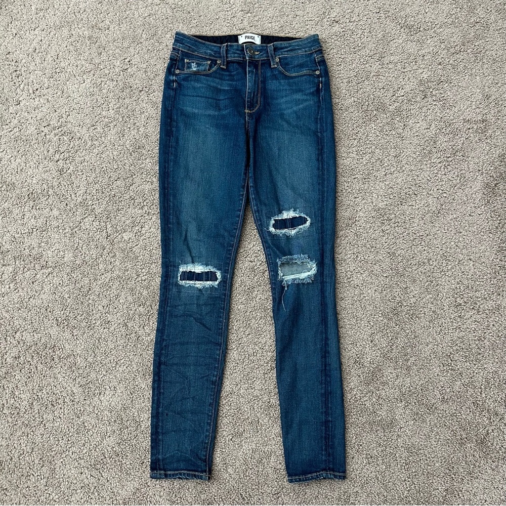 Paige Jeans Womens Size 28 Hoxton Ultra Skinny Distressed